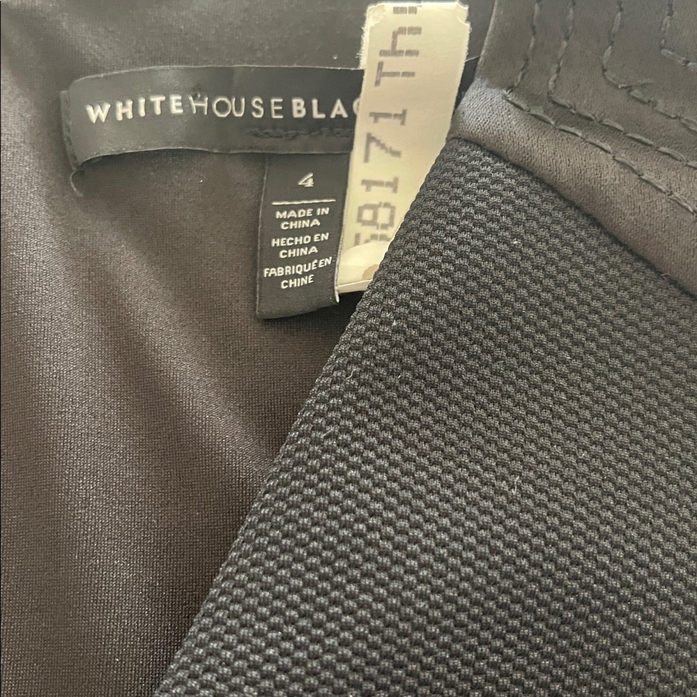 White House Black Market Black V-Neck Dress 4‎ - Picture 9 of 10